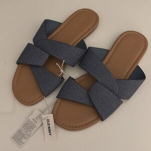 Brown Sandals Womens 11 Old Navy Slides Comfort